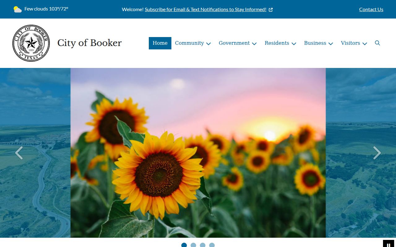 Booker city homepage for Booker criminal record contacts