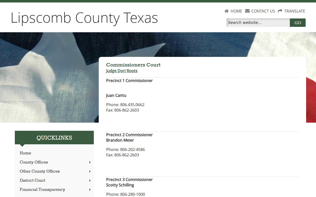 Lipscomb County criminal record official meeting page