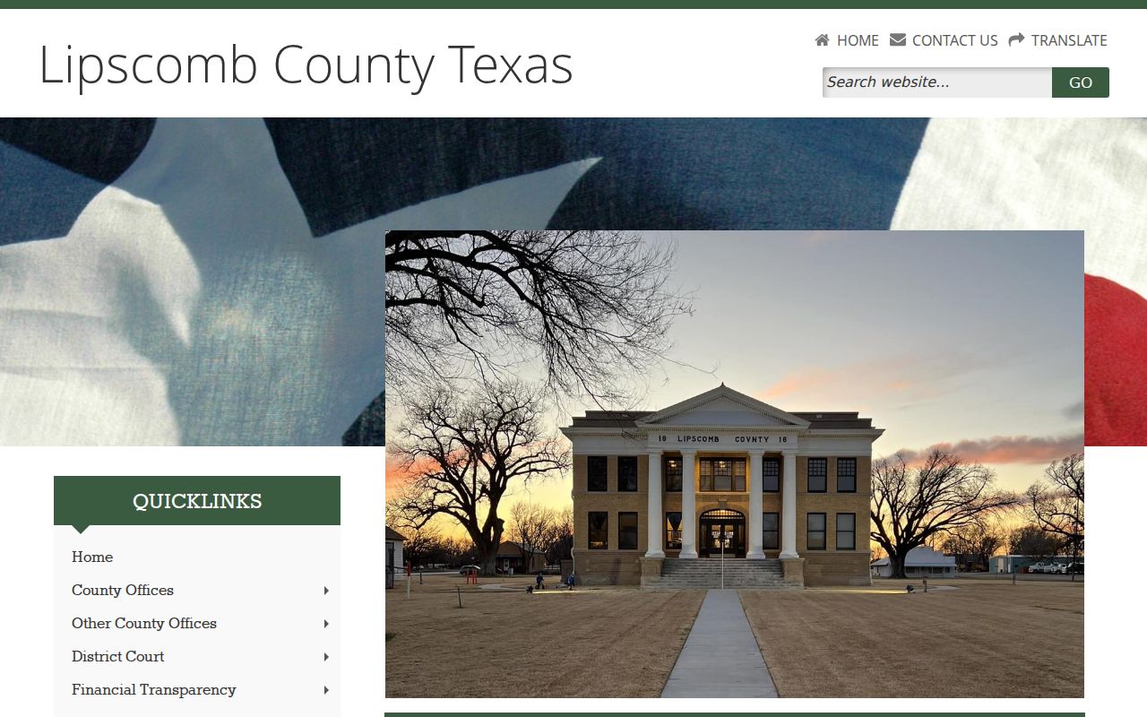 Lipscomb County criminal history courthouse access page