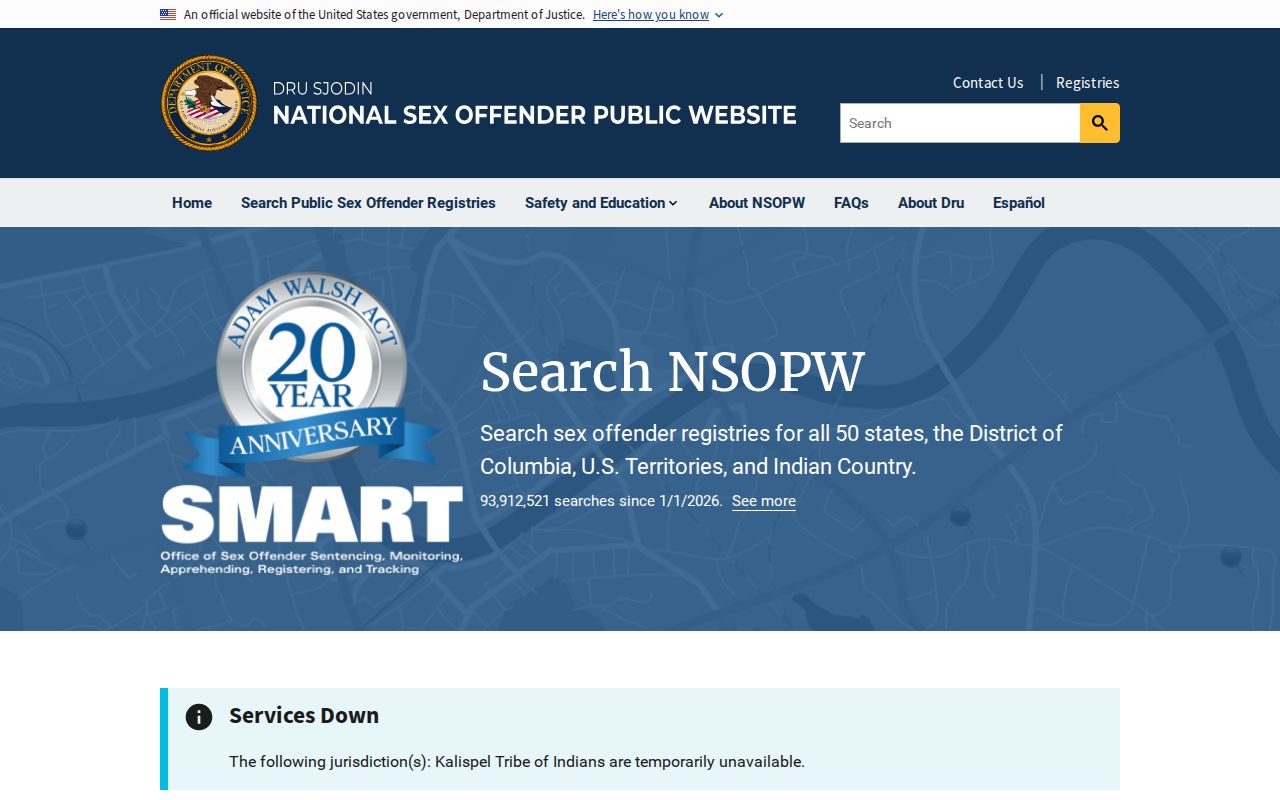 National registry search used with Lipscomb County sex offender lookup